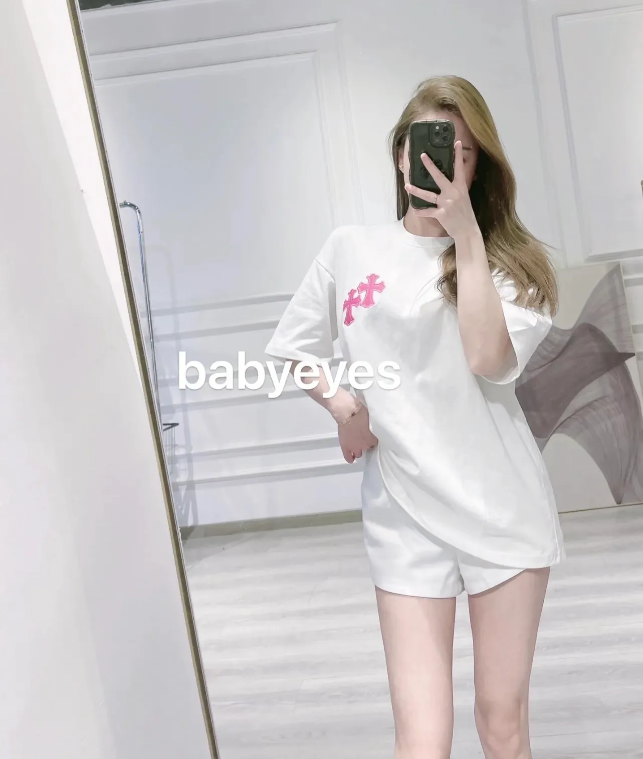 CHROME HEARTS/ Pink T #